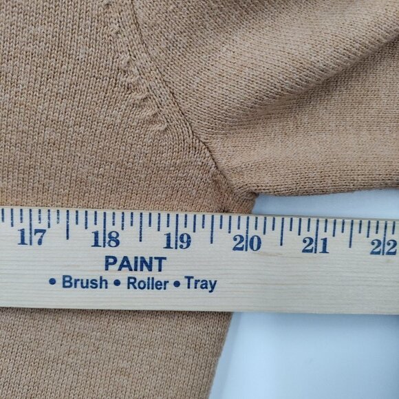 Tommy Hilfiger Cotton Turtleneck Quarter-Zip Pullover Sweater Medium Men Brown - Picture 9 of 11